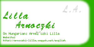 lilla arnoczki business card